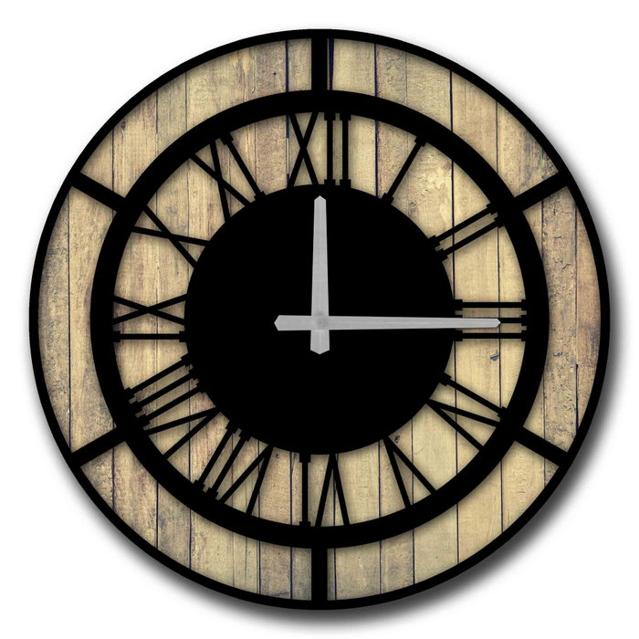 Wallity Reloj decorativo de MDF Multicolor 5050MS-009 Wallity Reloj decorativo de MDF Multicolor 5050MS-009